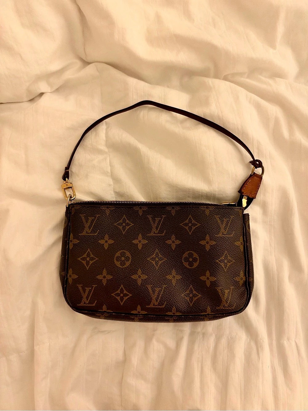 Louis Vuitton Pochette Accessoires Monogram Shoulder Bag in Brown
